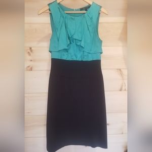 BCBG Maxazria Green and Black Dress